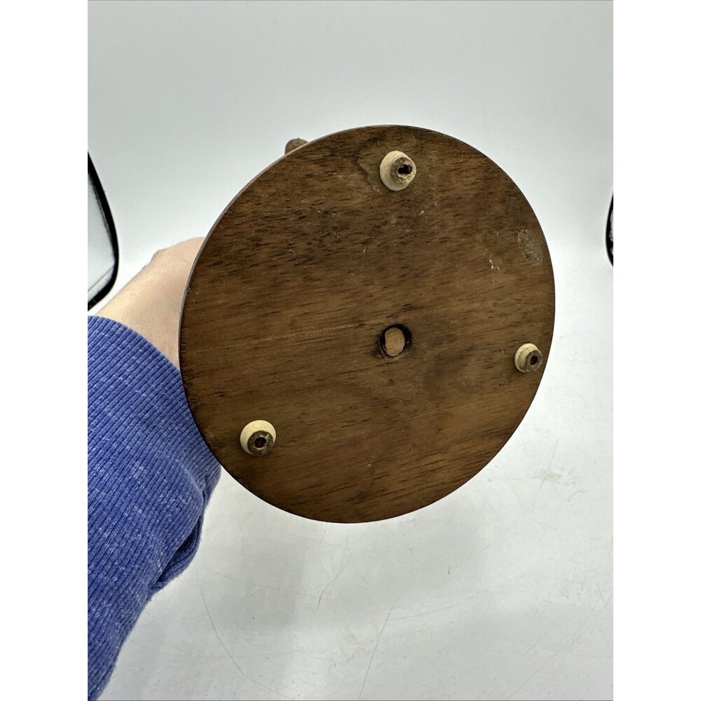 Vintage Wooden Mug Tree Holder Dark Wood 4 Pegs 11” - Picture 11 of 16